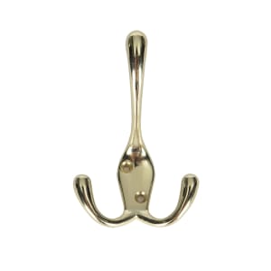 Wickes Three Pronged Screwed Hook - Brass Price Comparisons | Compare The Build