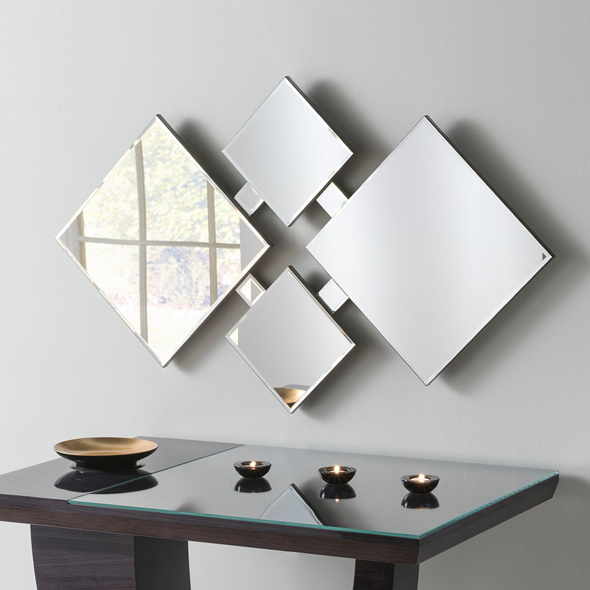 Yearn Diamond Edge Mirror, 122x74cm Clear Price Comparisons | Compare The Build