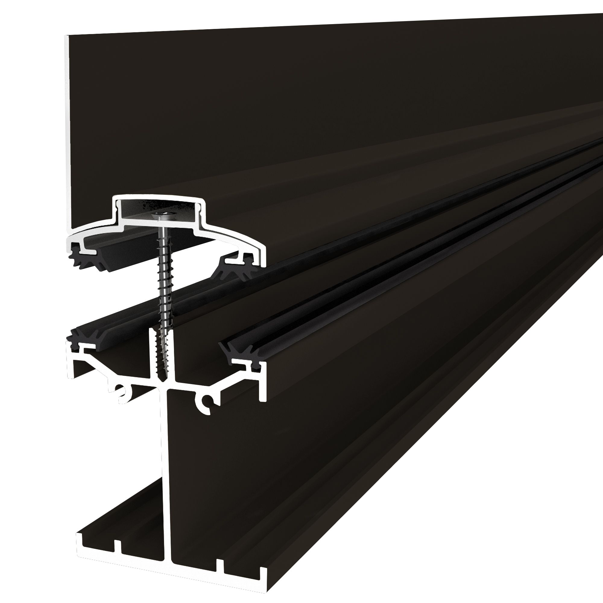 Alukap SS Brown Aluminium Low profile Glazing bar, (L)3m (W)60mm (T)140mm Price Comparisons | Compare The Build