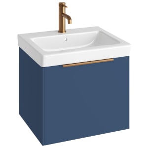 Abacus Concept Matt Blue S3 Vanity Unit & Basin - 550mm Price Comparisons | Compare The Build