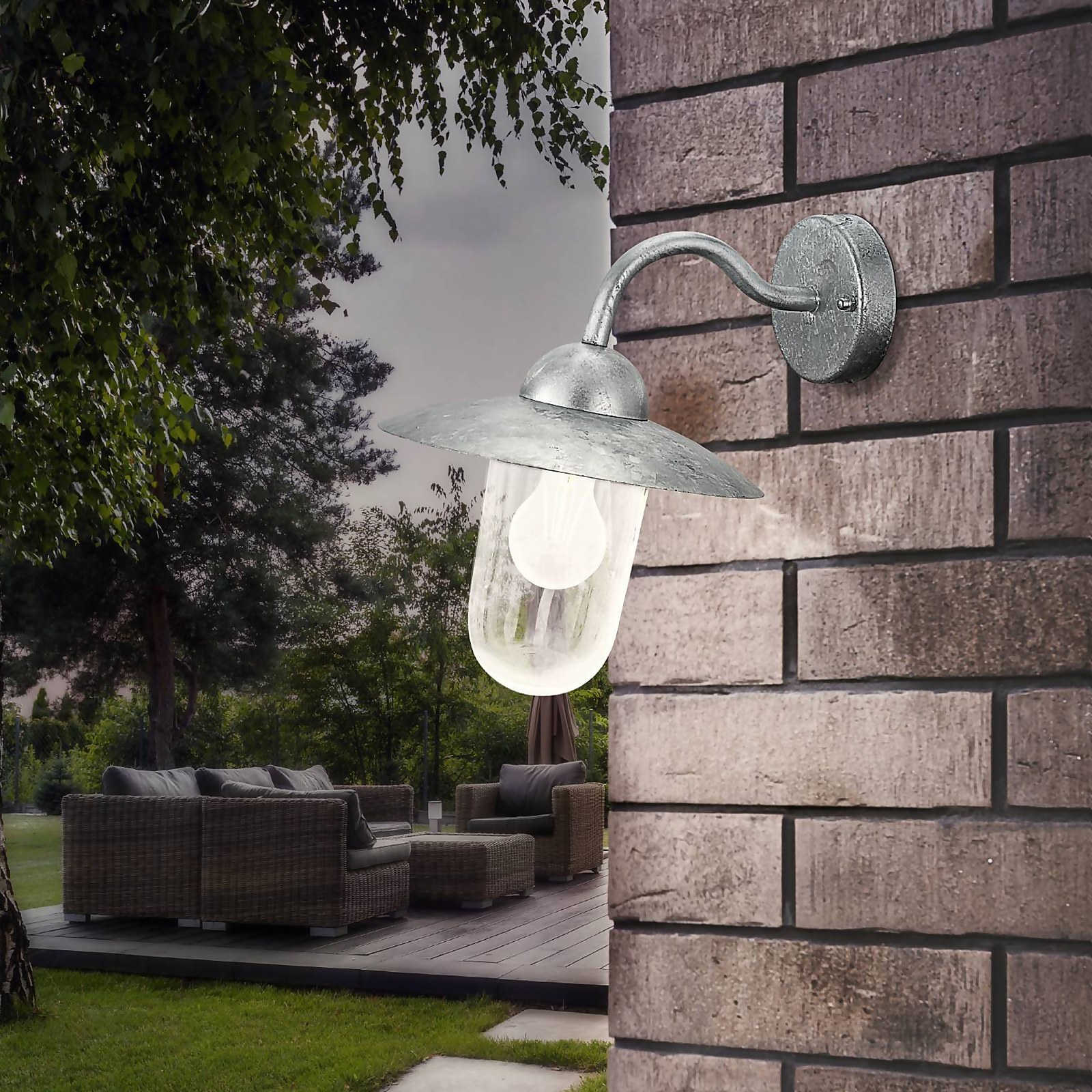 Eglo Milton Outdoor Wall Light - Stainless Steel Price Comparisons | Compare The Build