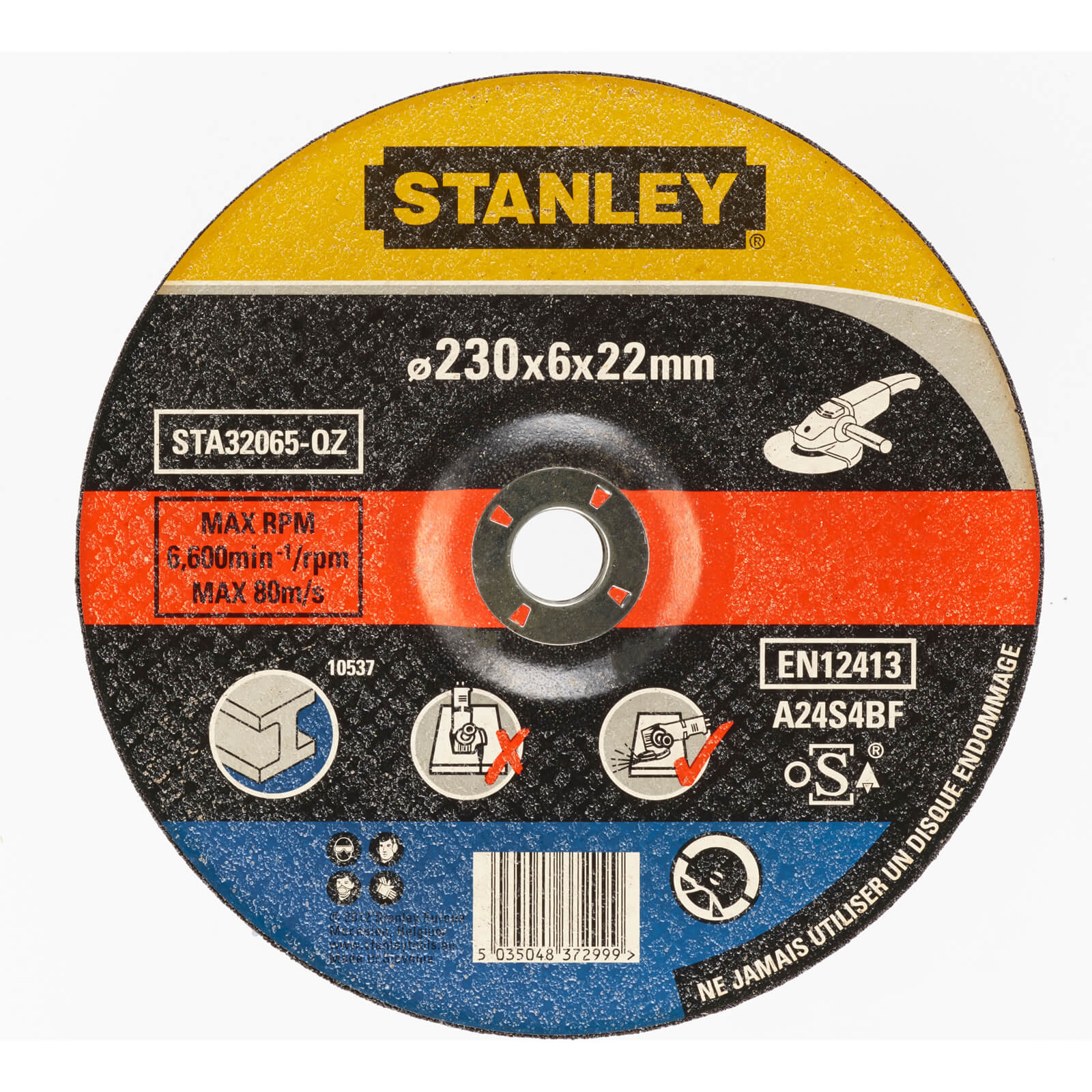 Stanley Depressed Centre Metal Grinding Disc 230mm Pack of 1 Price Comparisons | Compare The Build