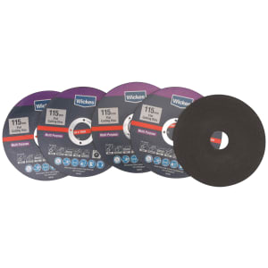 Wickes Multi-Purpose Flat Cutting Disc 115mm - Pack of 5 | Compare The Build