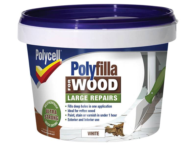 Polycell PLC2PWFW500 Polyfilla 2 Part Wood Filler White 500g | Compare The Build