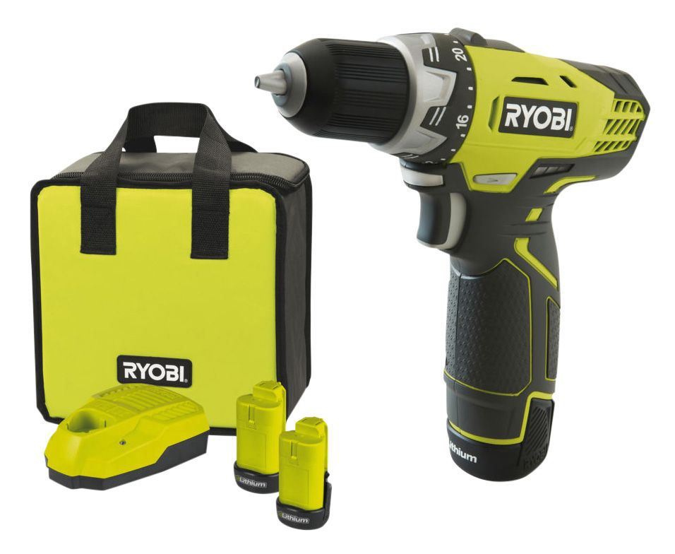 Ryobi Cordless 12V 1.3Ah Li-Ion Drill Driver 2 Batteries Rcd12012L Price Comparisons | Compare The Build