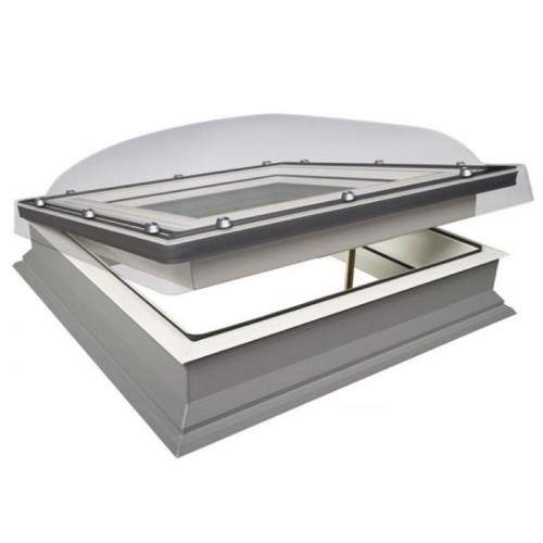 Fakro DEC-C U8 12001200 Z-Wave Flat Roof Dome &amp; Kerb - 1200mm x 1200mm Glass Polycarbonate Price Comparisons | Compare The Build