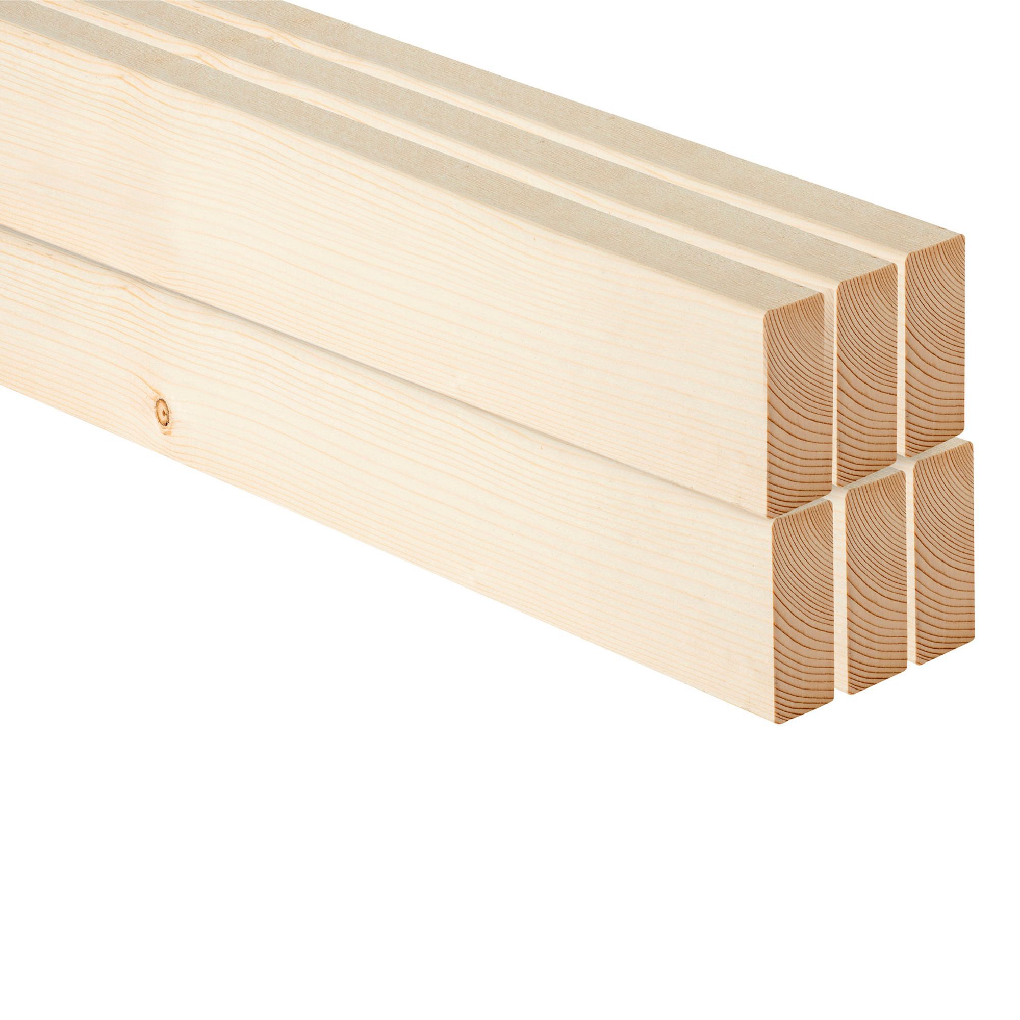 Round edge Spruce CLS timber (L)2.4m (W)89mm (T)38mm, Pack of 6 Price Comparisons | Compare The Build