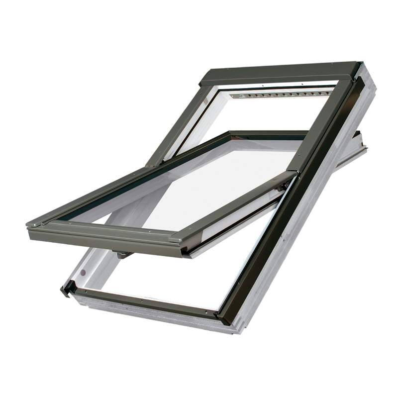 Fakro FTW-V P2/04 White Painted Centre Pivot Window - 66cm x 118cm 879F04 Price Comparisons | Compare The Build