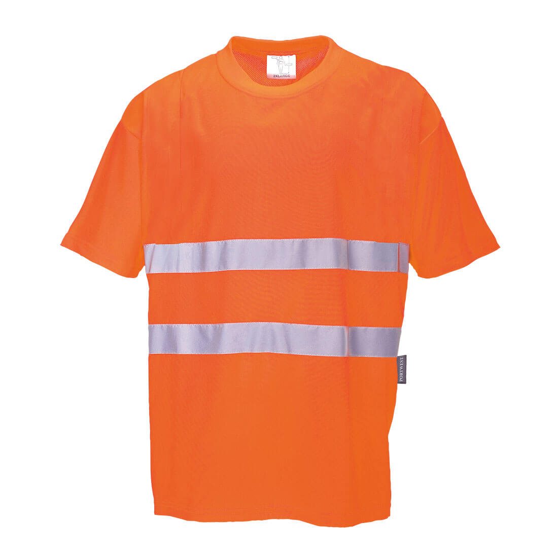 Hi Viz Mens Class 2 Cotton Comfort T Shirt Orange XS | Compare The Build