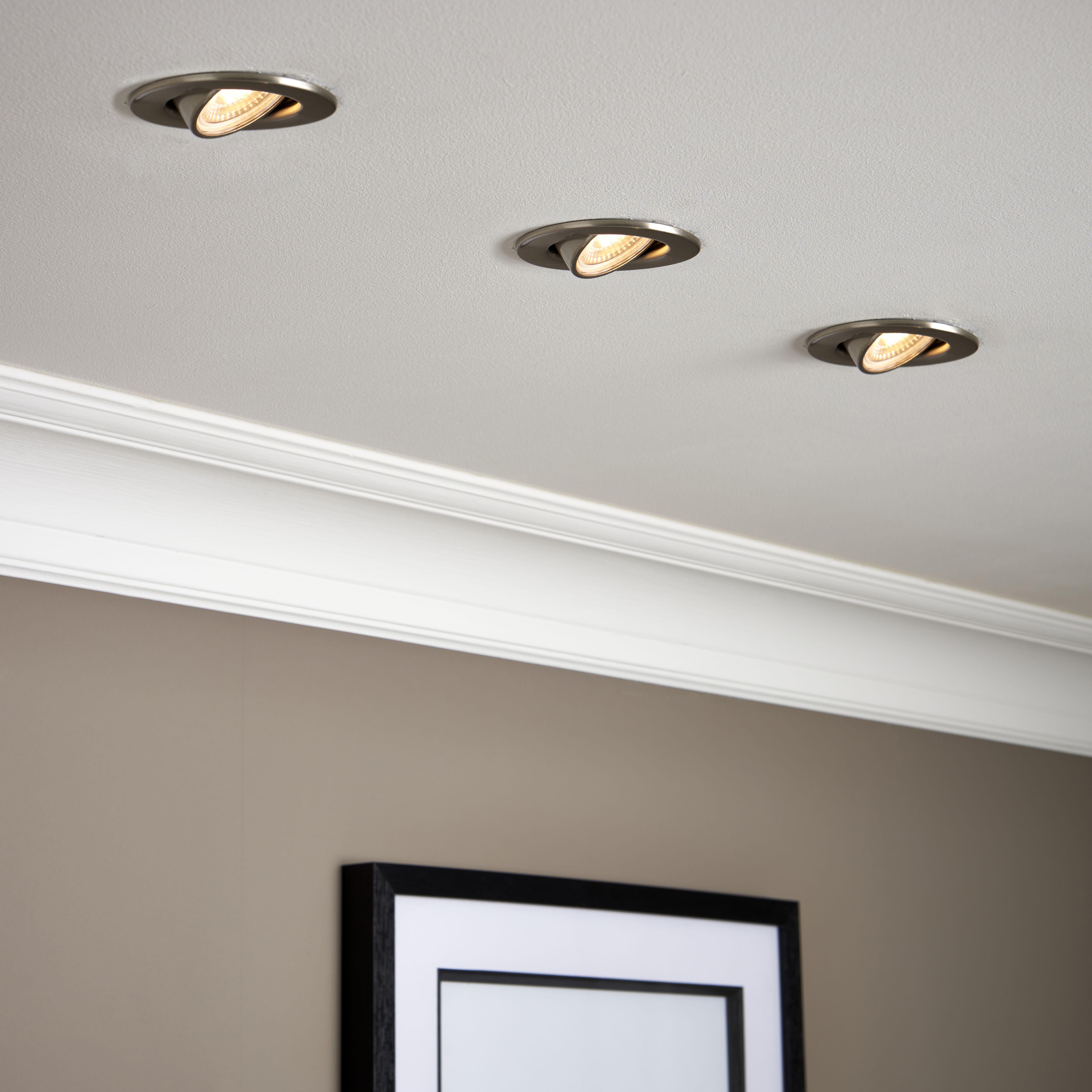 Guardeco Nickel Effect Adjustable Led Warm White Downlight 6W Ip20, Pack Of 10 Price Comparisons | Compare The Build