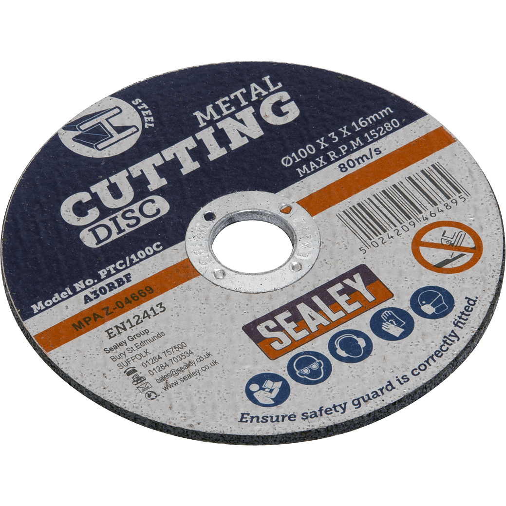 Sealey Metal Cutting Disc 100mm 3mm Pack of 1 | Compare The Build