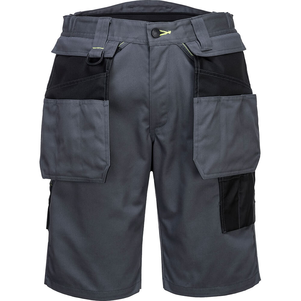 Portwest PW3 Mens Holster Work Shorts Grey / Black 32" Price Comparisons | Compare The Build