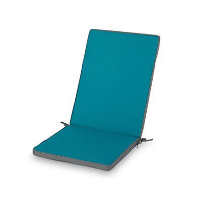 Blooma Adelaide Biscay Blue & Steel Grey Plain High Back Seat Cushion | Compare The Build