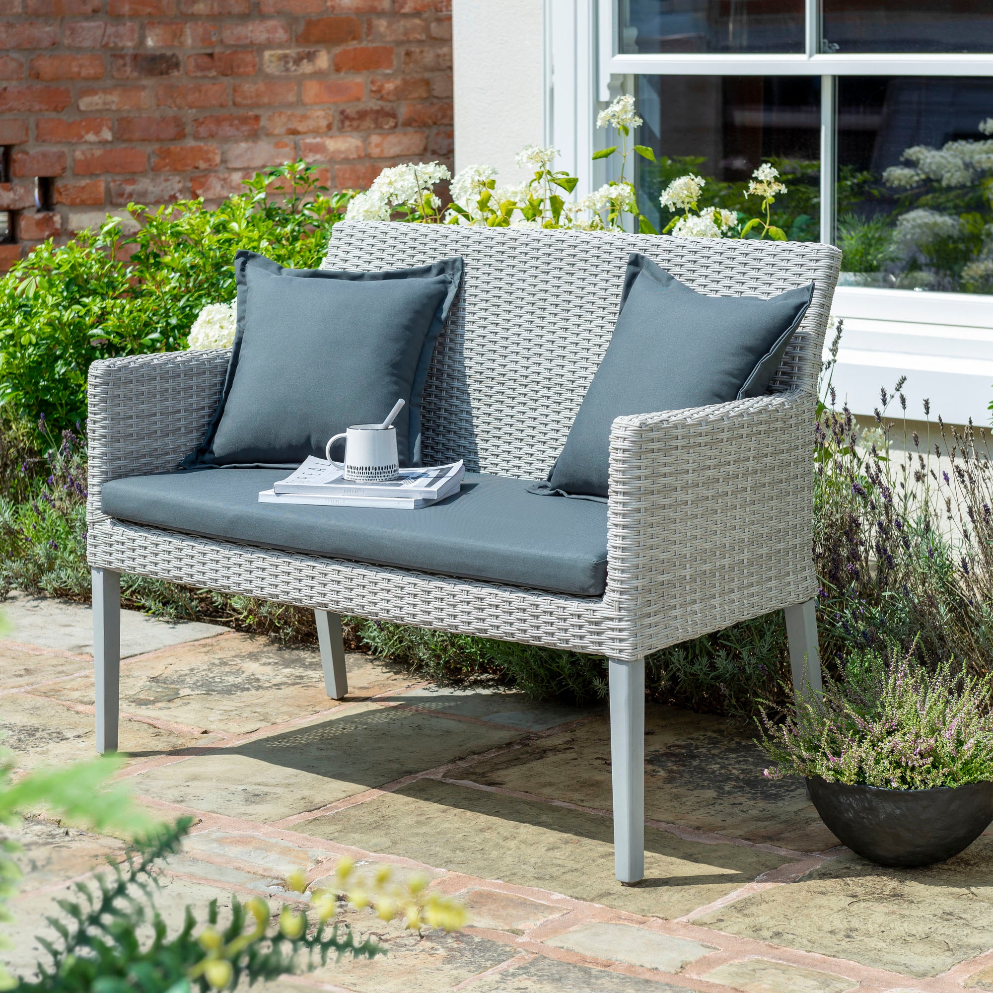 Chedworth 2 Seater Garden Bench Grey Price Comparisons | Compare The Build