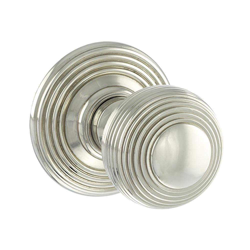 Atlantic Old English Ripon Solid Brass Reeded Mortice Knob on Concealed Fix Rose - Polished Nickel Atlantic UK OE50RMKPN Price Comparisons | Compare The Build