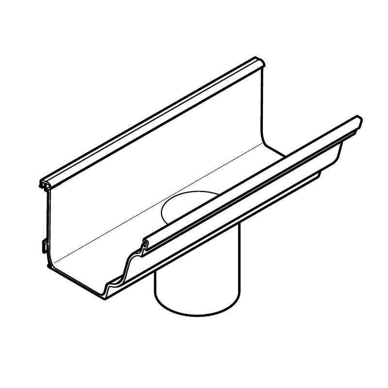 Alumasc Aqualine 160mm x 100mm Moulded Running Outlet 63mm - Anthracite Grey Aluminium EMG16/RO25A/PPC/7016 Price Comparisons | Compare The Build