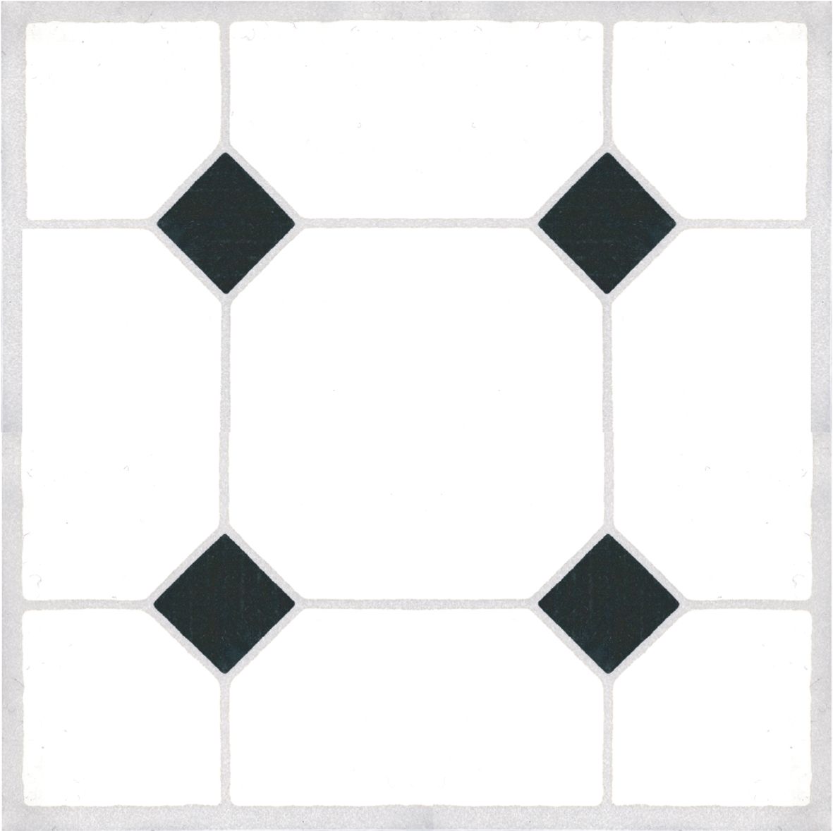 Colours Circonia Black & White Tile Effect Self Adhesive Vinyl Tile 0.6 M² Pack Price Comparisons | Compare The Build