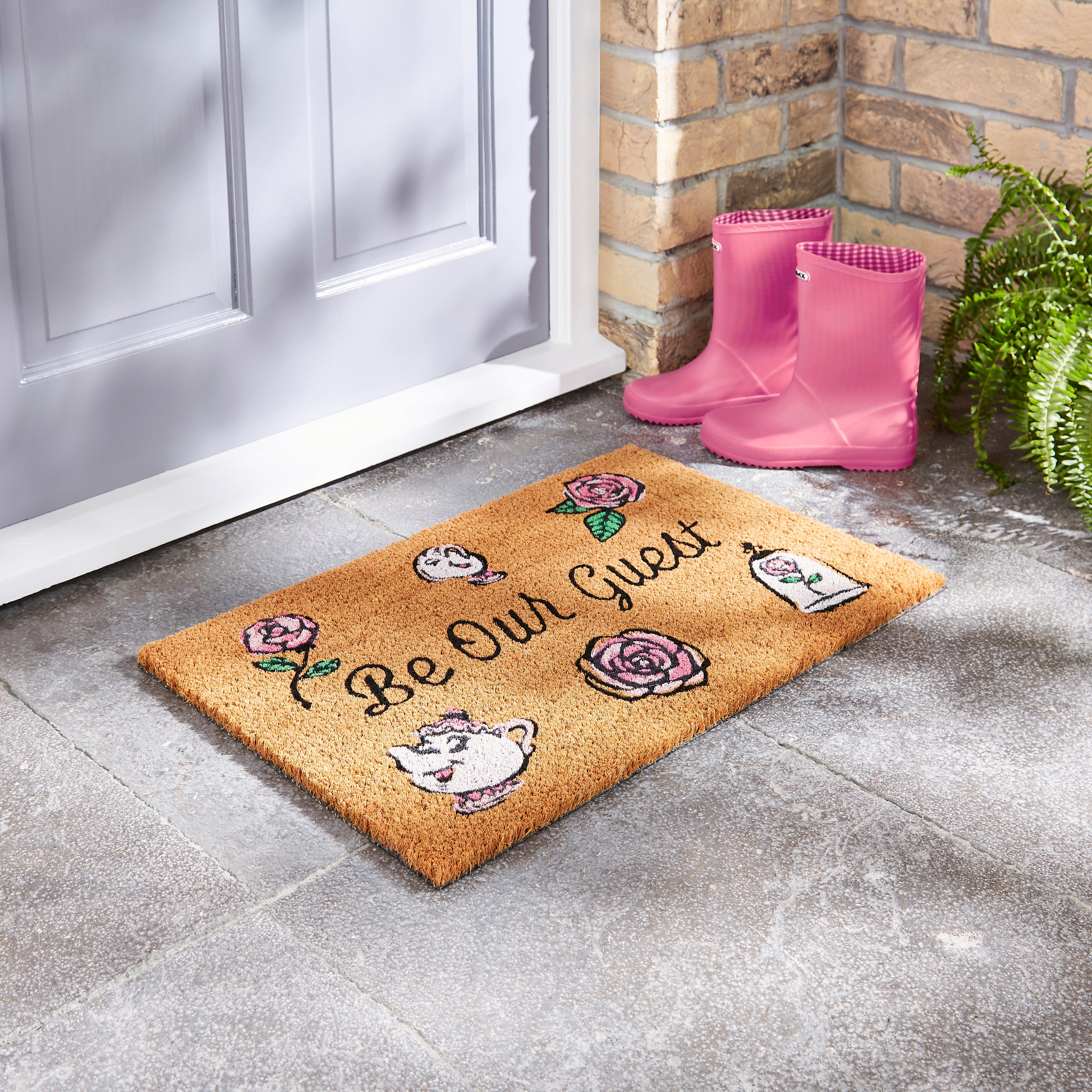 Disney Beauty Beast Doormat Black Price Comparisons | Compare The Build