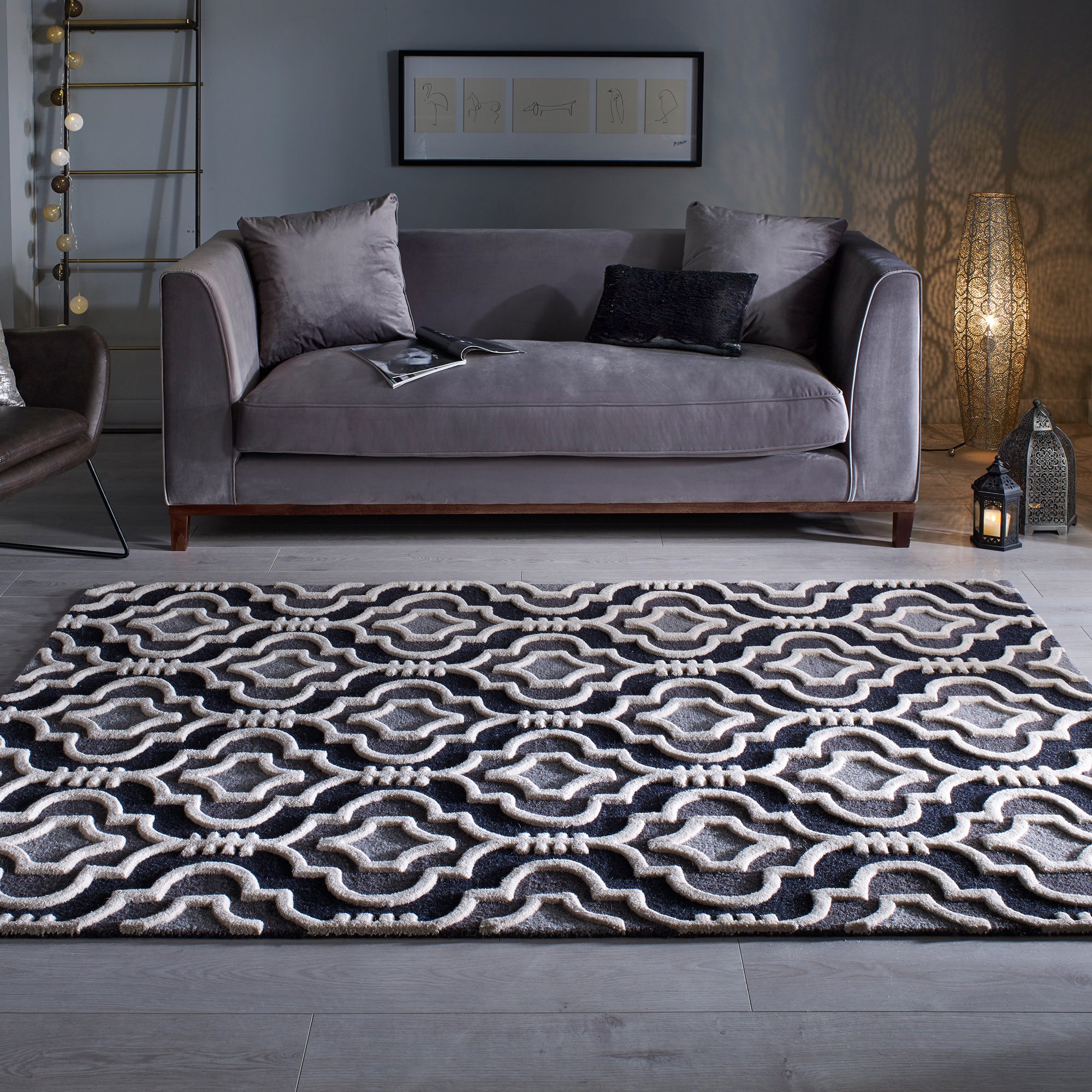 Amira Grey Rug Grey | Compare The Build