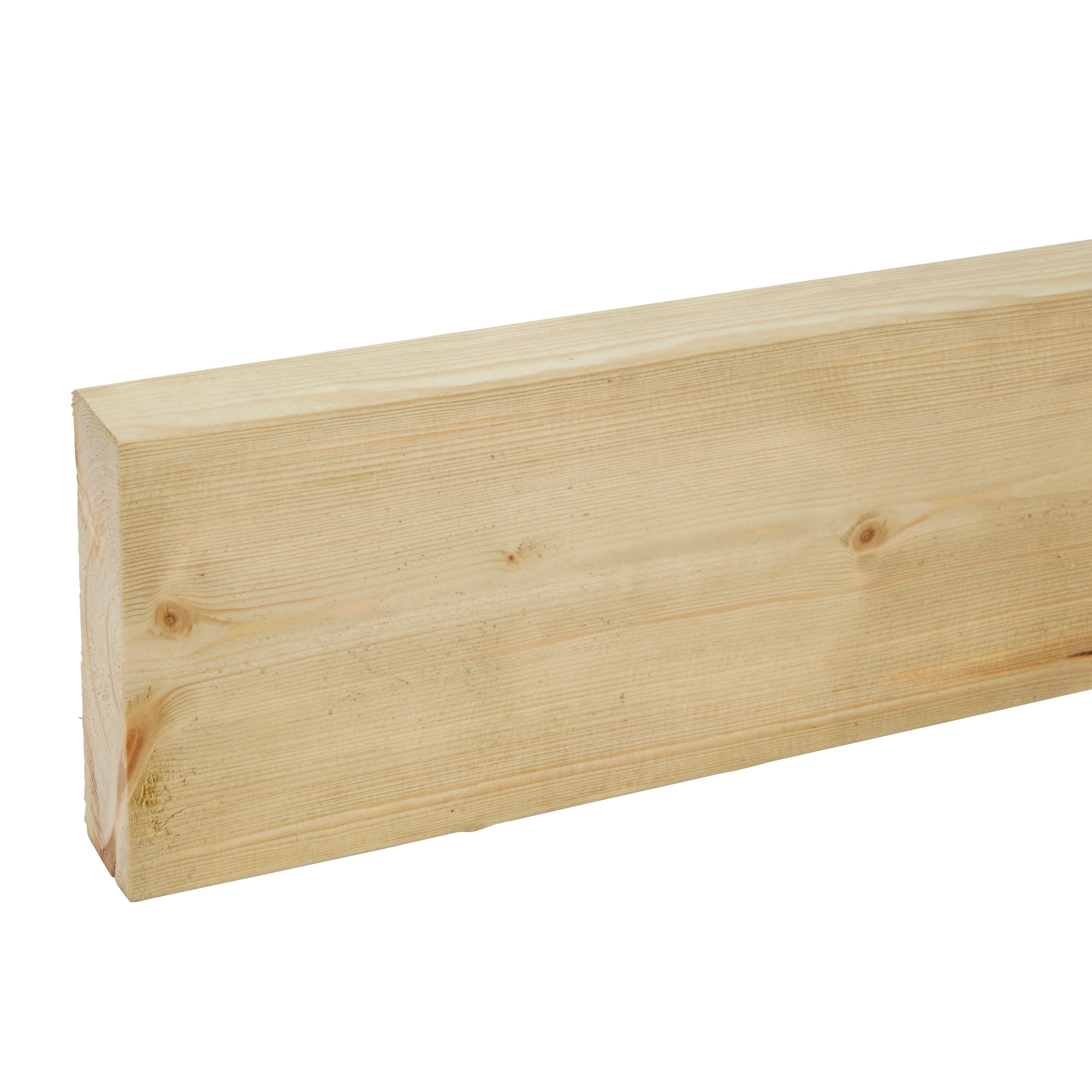 Round edge Whitewood spruce C16 Stick timber (L)3.6m (W)145mm (T)45mm | Compare The Build