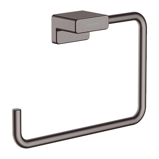 hansgrohe AddStoris Towel Ring Brushed Black - 41754340 | Compare The Build