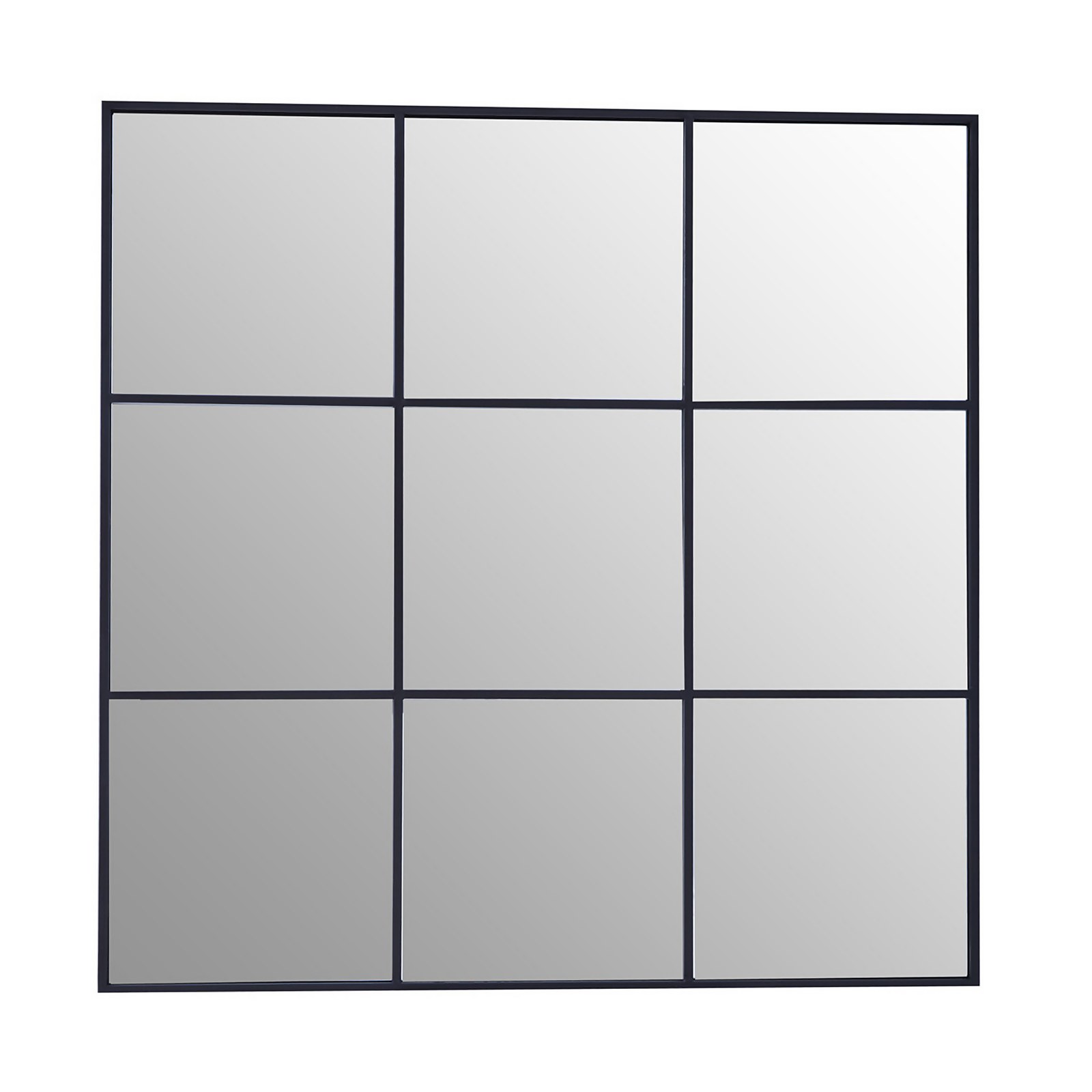 Square Metal Wall Mirror - Black - 95cm Price Comparisons | Compare The Build