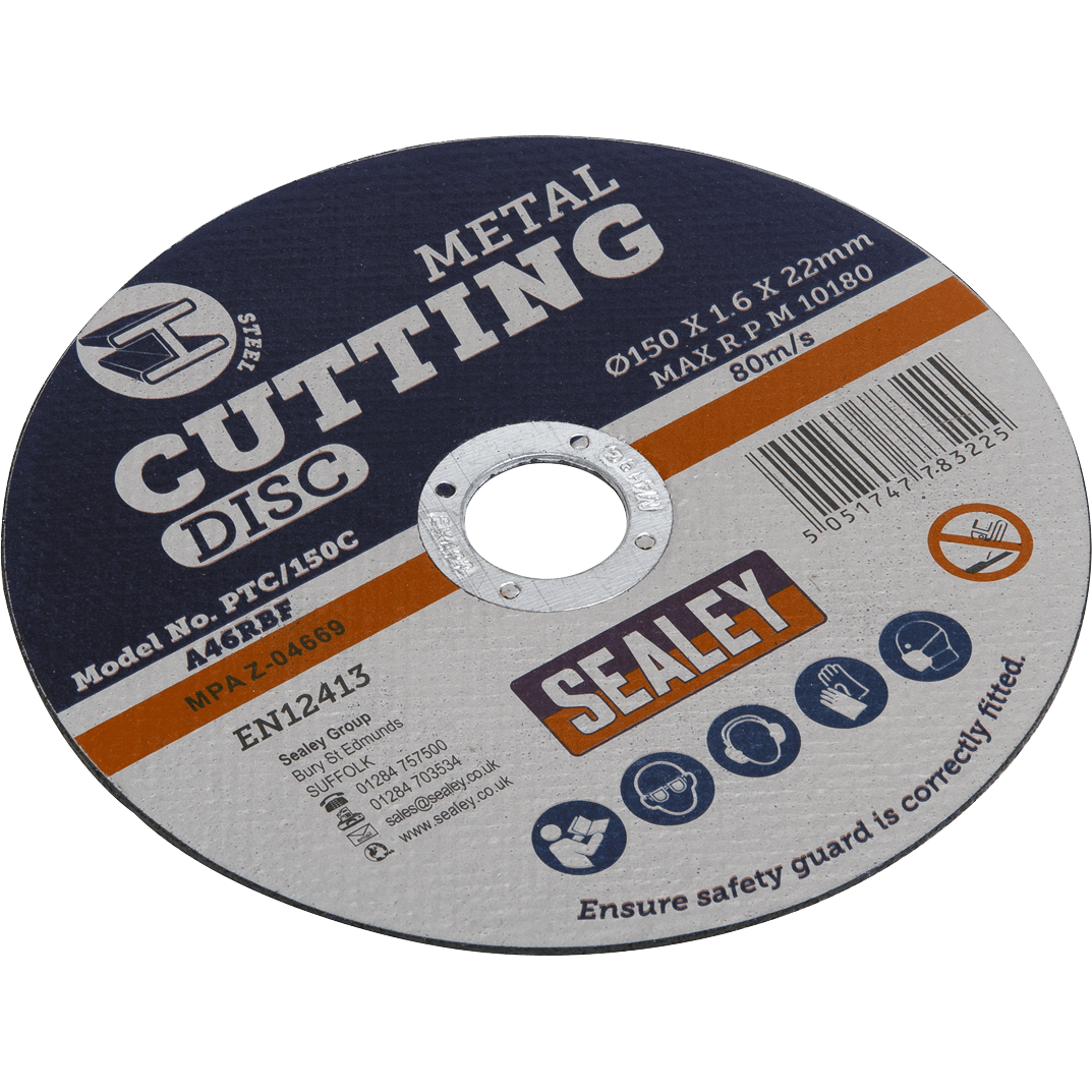 Sealey Metal Cutting Disc 150mm 1.6mm Pack of 1 | Compare The Build