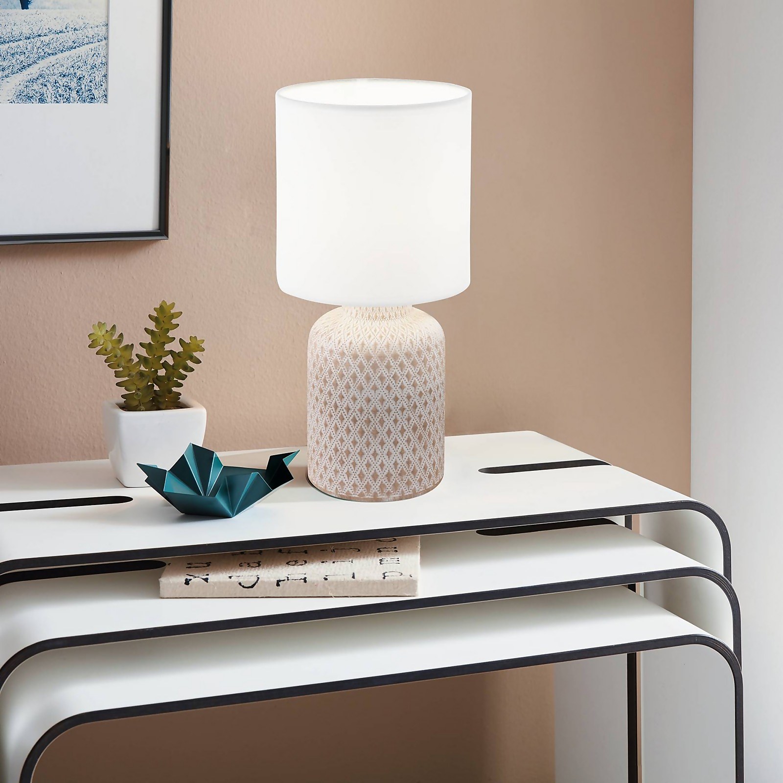 Eglo Bellariva Table Lamp - Cream & White Price Comparisons | Compare The Build