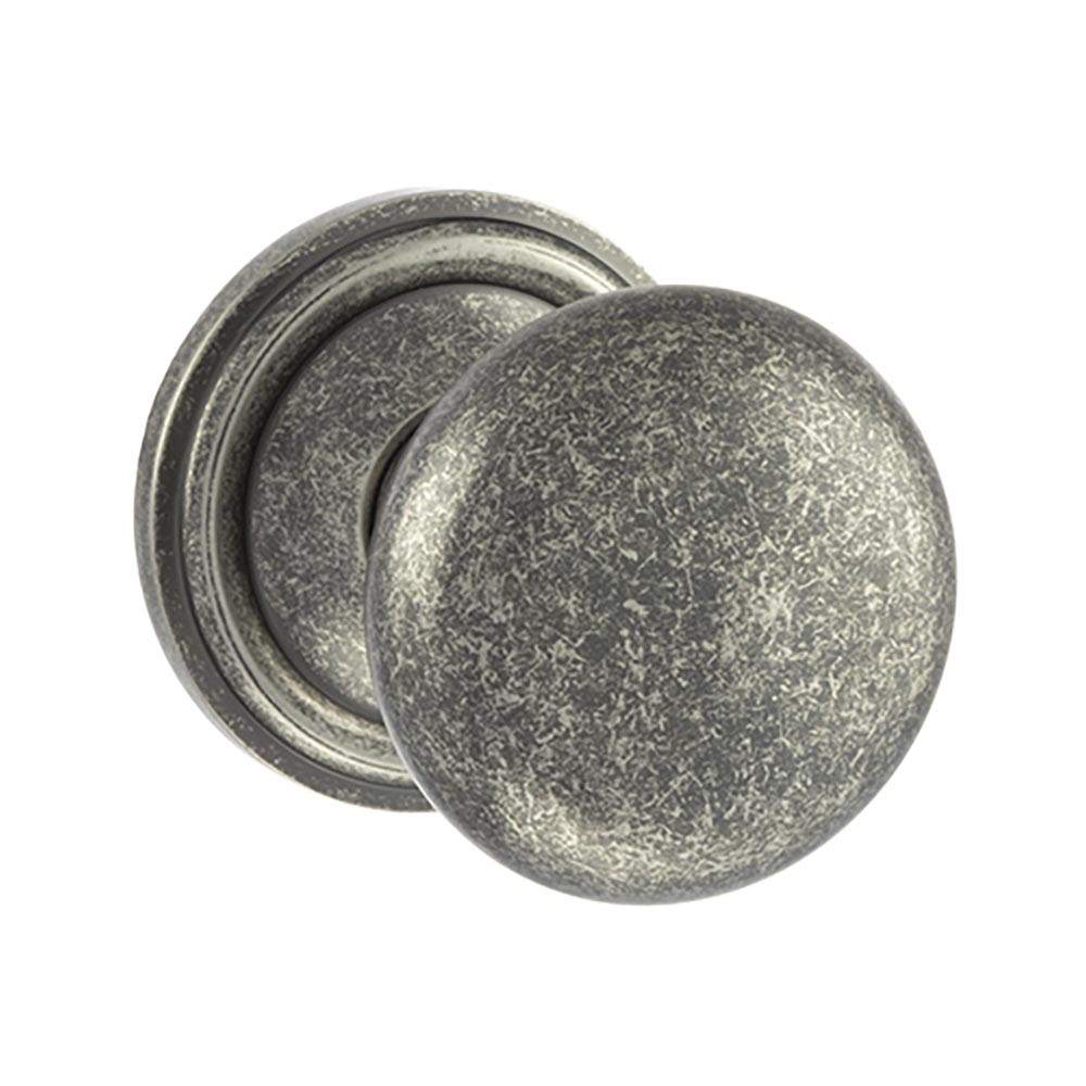 Atlantic Old English Harrogate Solid Brass Mushroom Mortice Knob on Concealed Fix Rose - Distressed Silver Atlantic UK OE58MMKDS Price Comparisons | Compare The Build