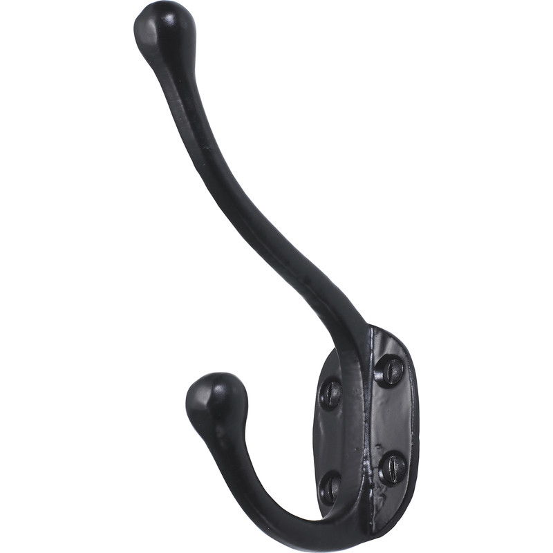 Old Hill Ironworks Hat & Coat Hook Victorian 135mm in Black Cast Iron | Compare The Build