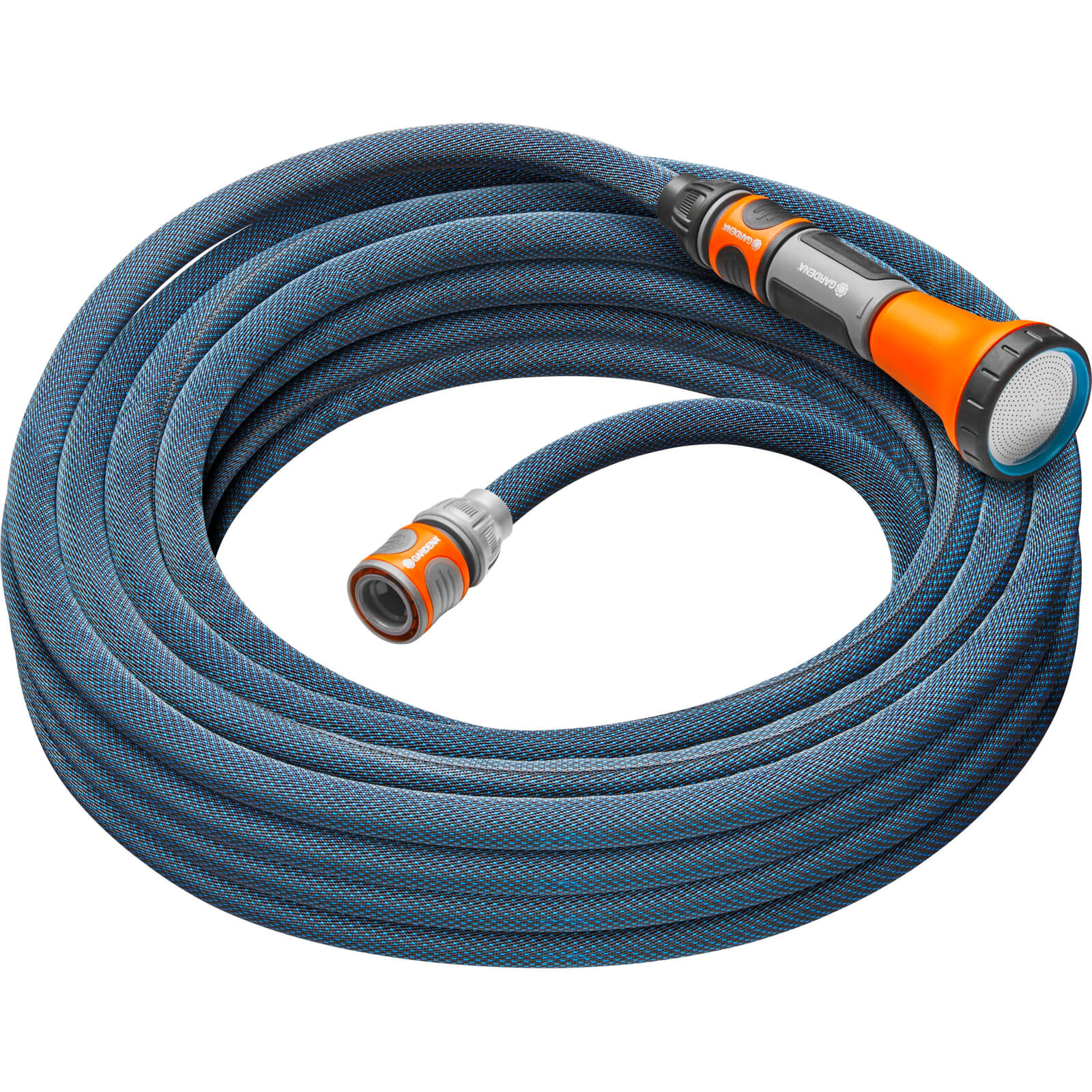 Gardena Liano XTREME Textile Hose Pipe Set 1/2" / 12.5mm 15m Blue | Compare The Build