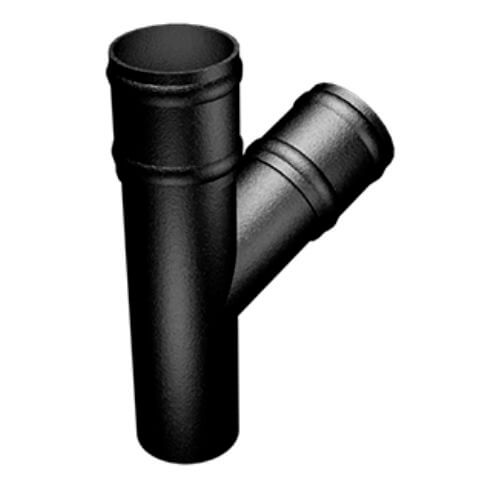 Cast Aluminium Round Downpipe Branch - 112 Degree x 63mm Black Price Comparisons | Compare The Build