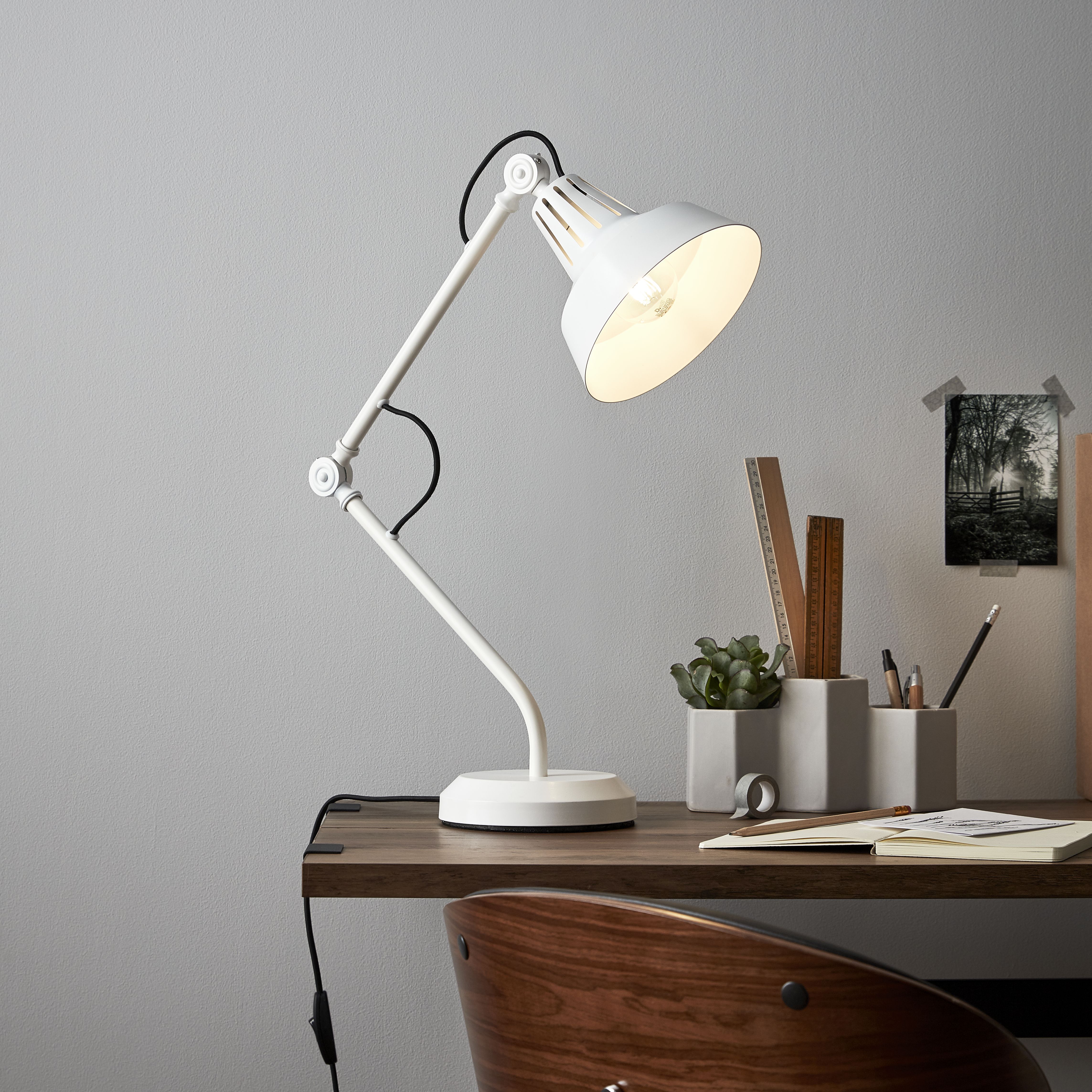 GoodHome Yarra Matt White Table Light Price Comparisons | Compare The Build