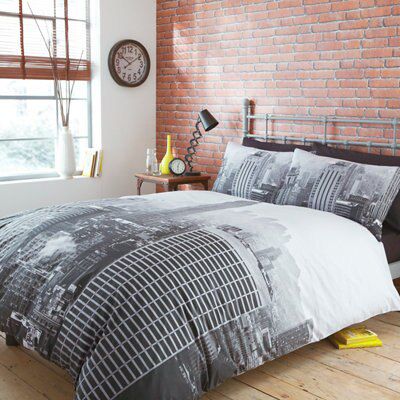 Cityscape Empire State Black King Bedding Set Price Comparisons | Compare The Build