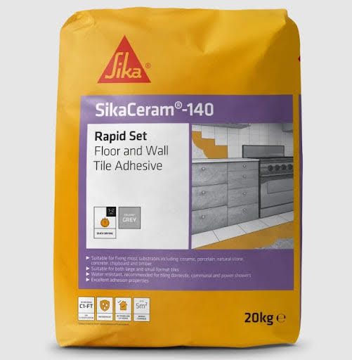 Everbuild Sikaceram 140 Rapid Grey Floor and Wall Tile Adhesive - 20kg Price Comparisons | Compare The Build