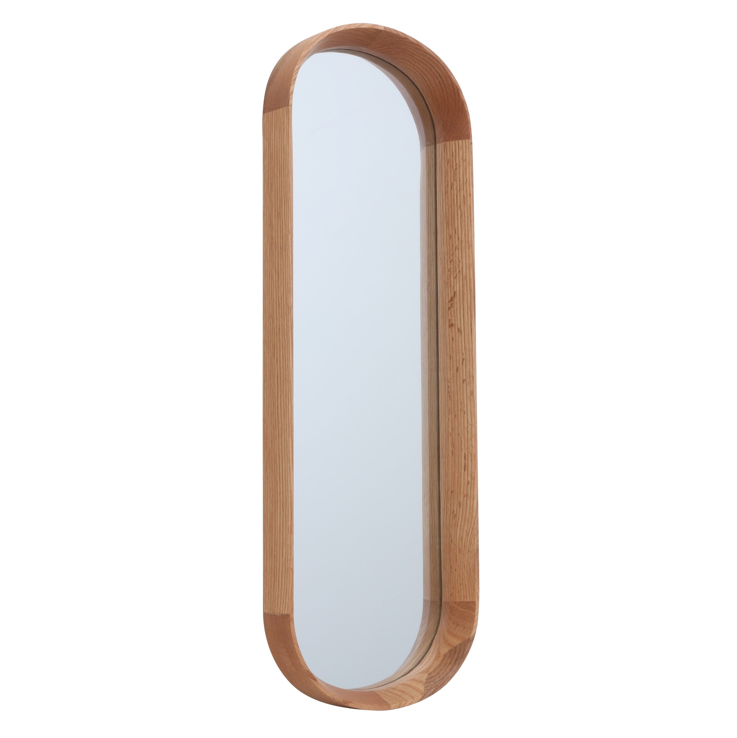 Elements Lozenge Mirror, Solid Oak 71x25cm Brown Price Comparisons | Compare The Build