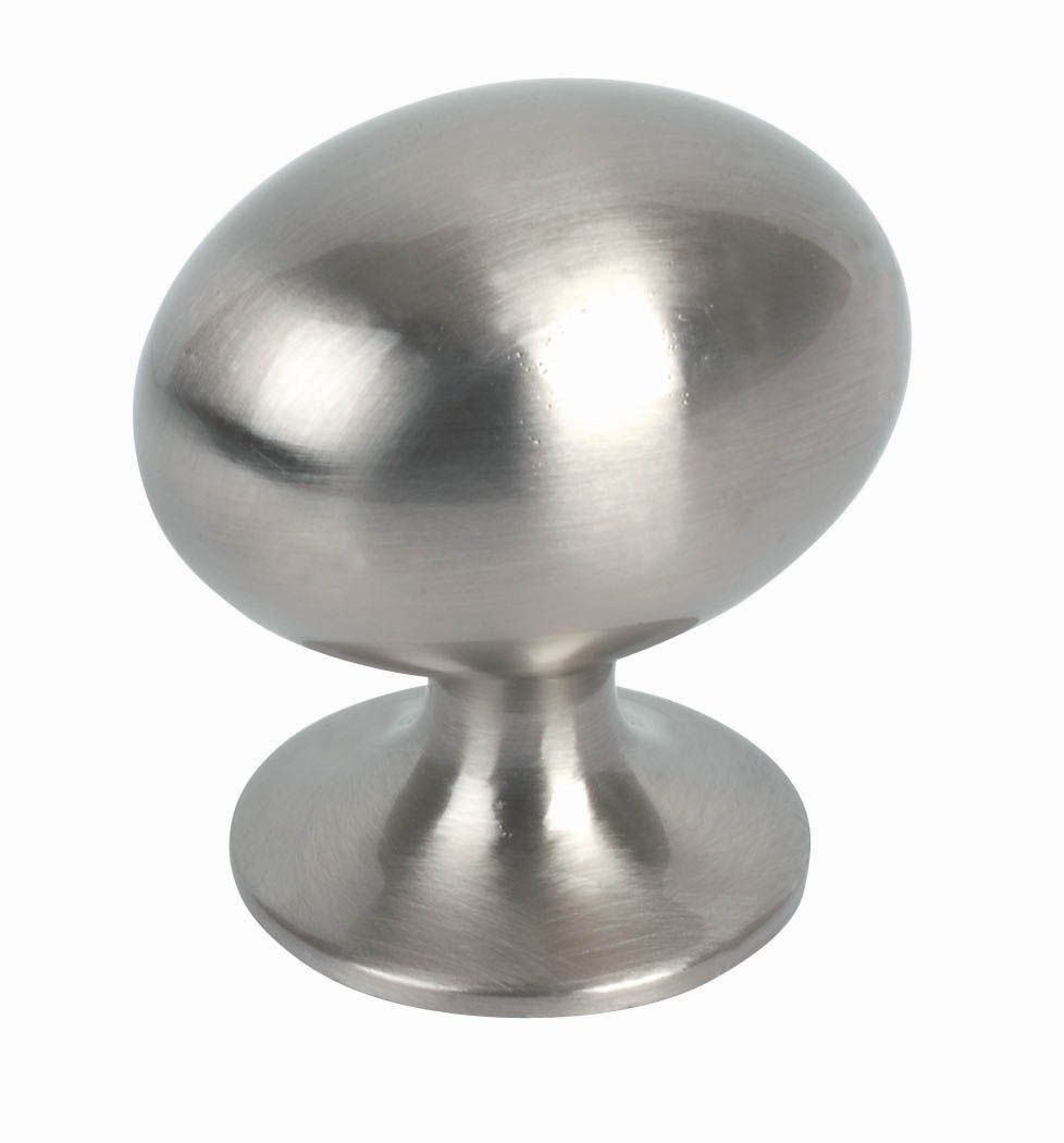 Satin Nickel Effect Knob Oval Knob (D)30 mm, Pack Of 2 Price Comparisons | Compare The Build