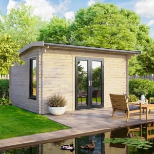 Power Sheds 14 x 10ft Central Doors Apex Log Cabin Price Comparisons | Compare The Build