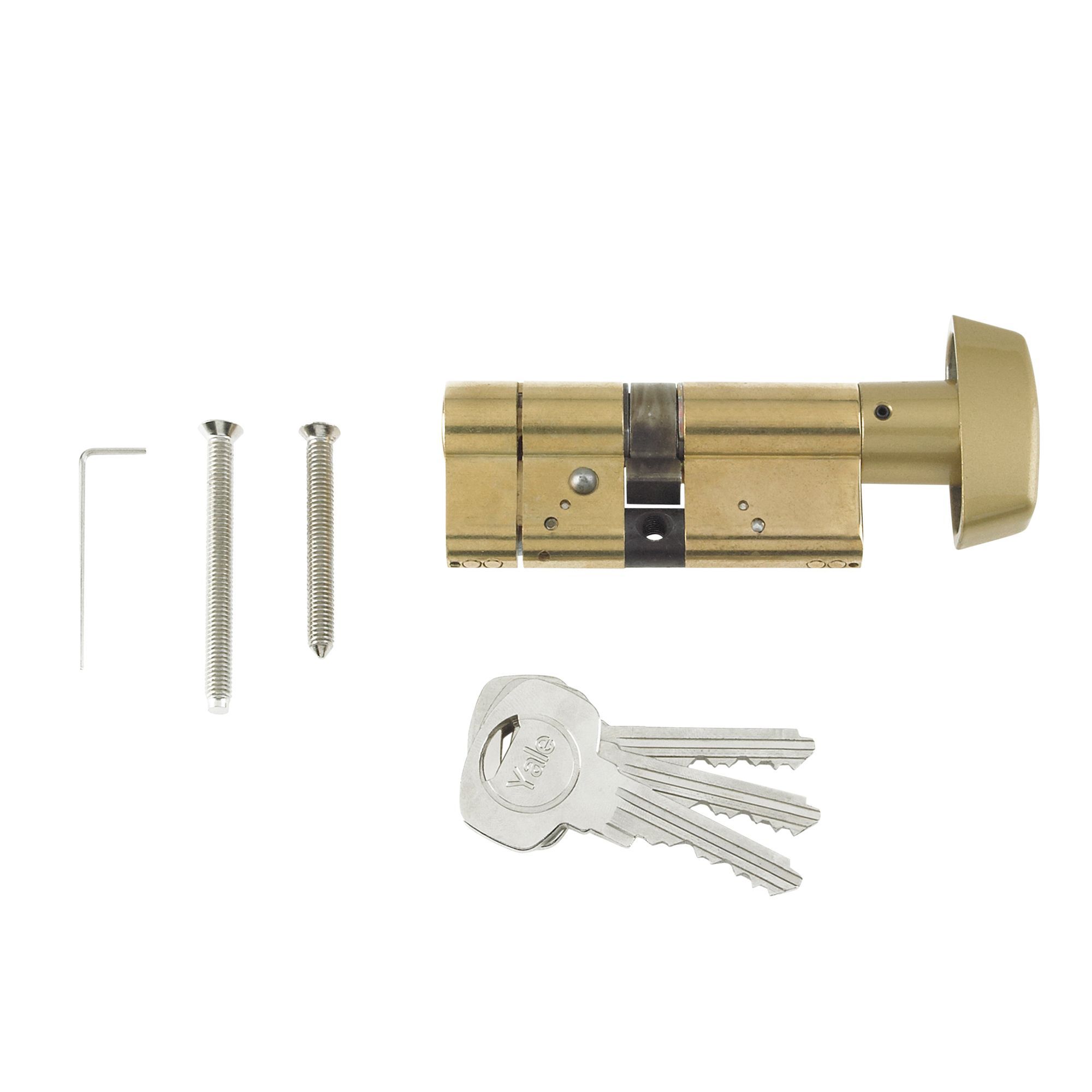 Yale 70mm Brass Plated Thumbturn Euro Cylinder Lock Price Comparisons | Compare The Build