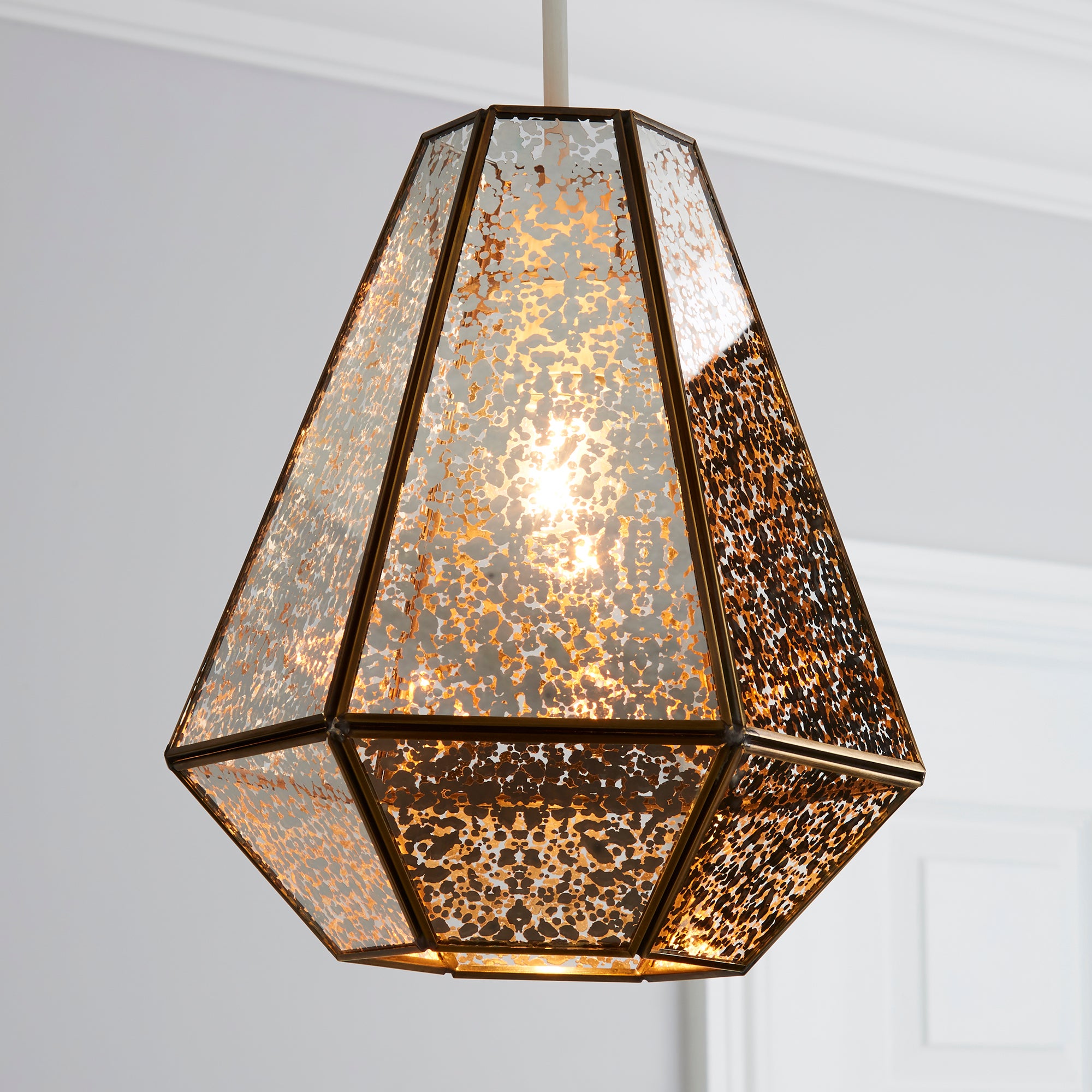 Bemus Mercury Glass Easy Fit Pendant Gold Price Comparisons | Compare The Build