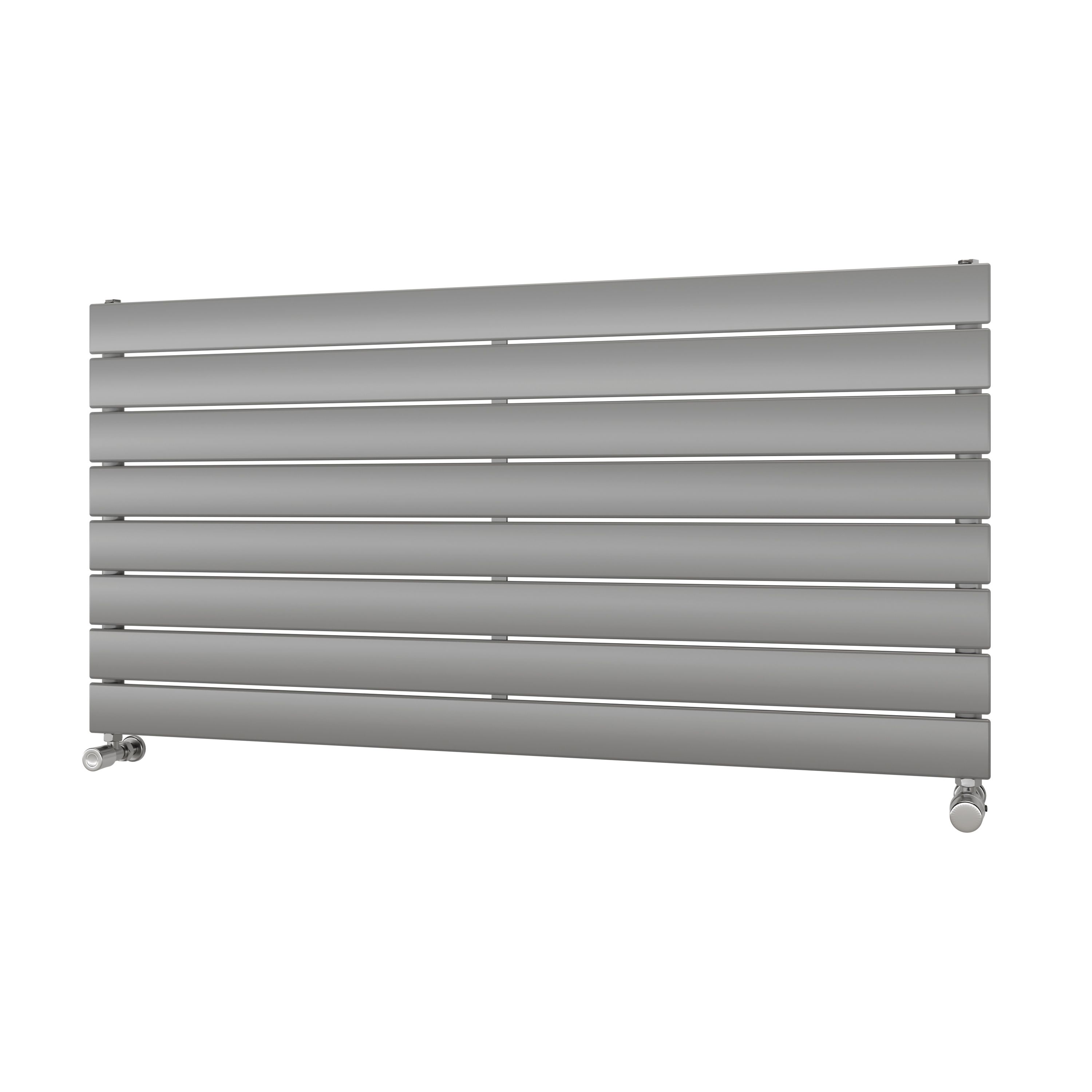 Ximax Vertirad Satin Silver Effect Horizontal Designer Panel Radiator, (W)1200mm X (H)595mm Price Comparisons | Compare The Build