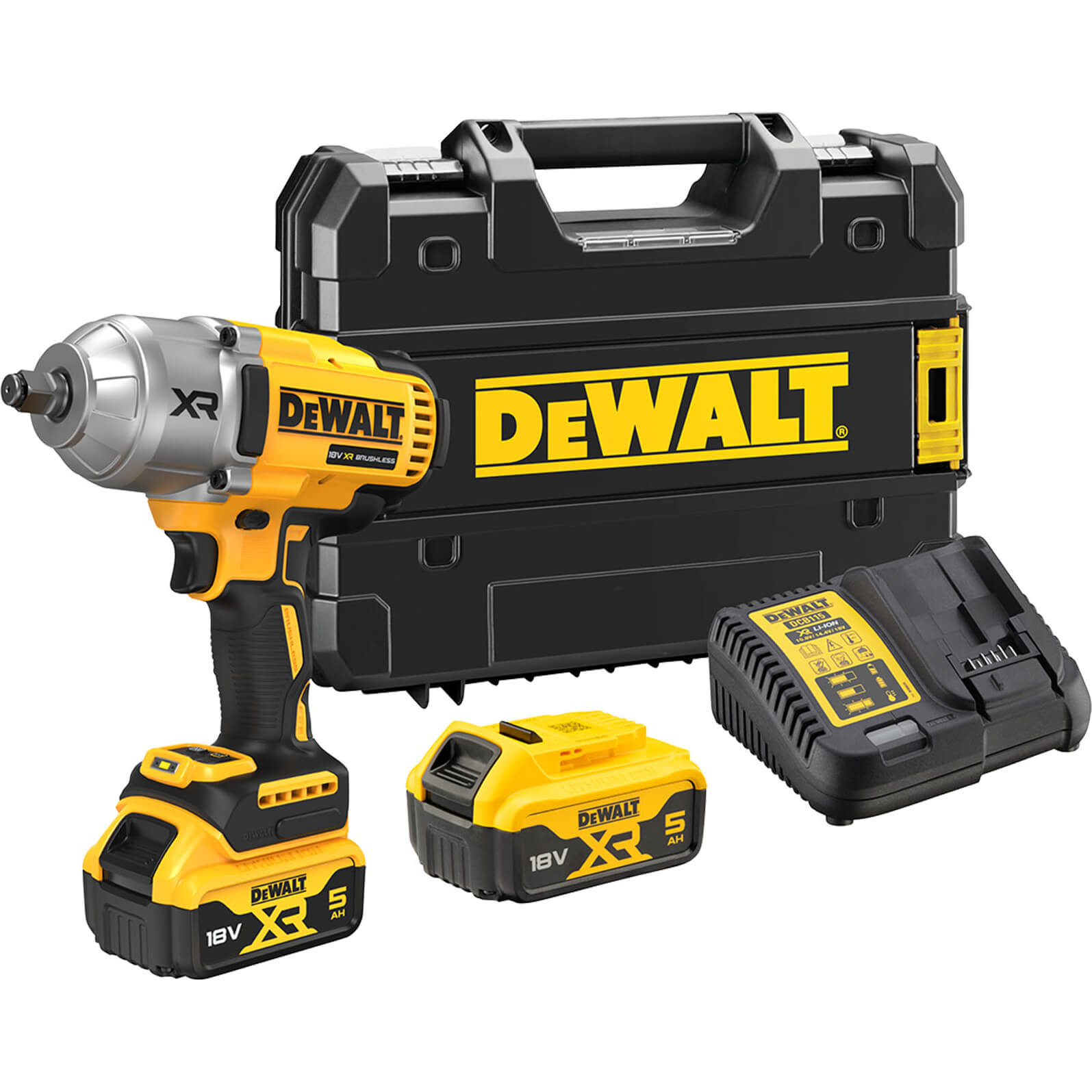 DeWalt DCF900 18v XR Cordless 1/2" High Torque Impact Wrench 2 x 5ah Li-ion Charger Case Price Comparisons | Compare The Build