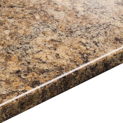 38mm Butterum Etched Brown Laminate Round Edge Kitchen Worktop, (L)3600mm Price Comparisons | Compare The Build