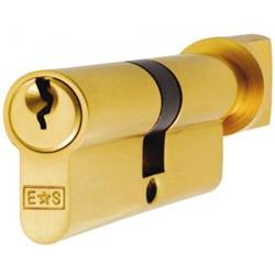 Polished Brass Euro Profile Double Cylinder - 35/35 70mm | Compare The Build