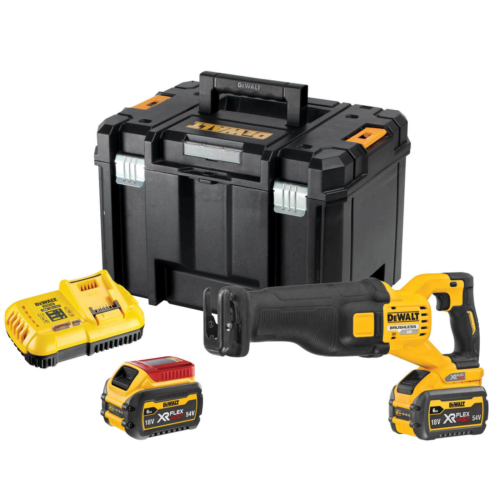 DeWalt DCS389 54v XR Cordless Brushless FLEXVOLT High Power Reciprocating Saw 2 x 6ah Li-ion Charger Case Price Comparisons | Compare The Build