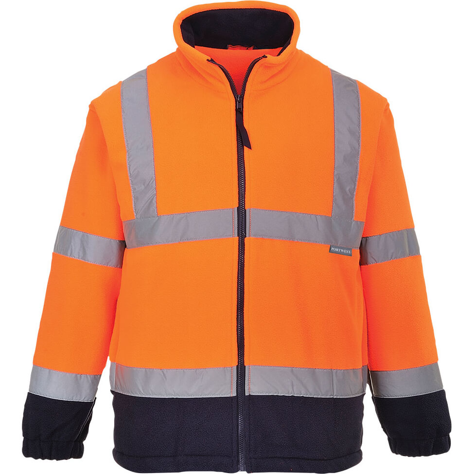 Portwest 2 Tone Hi Vis Fleece Jacket Orange / Navy M Price Comparisons | Compare The Build