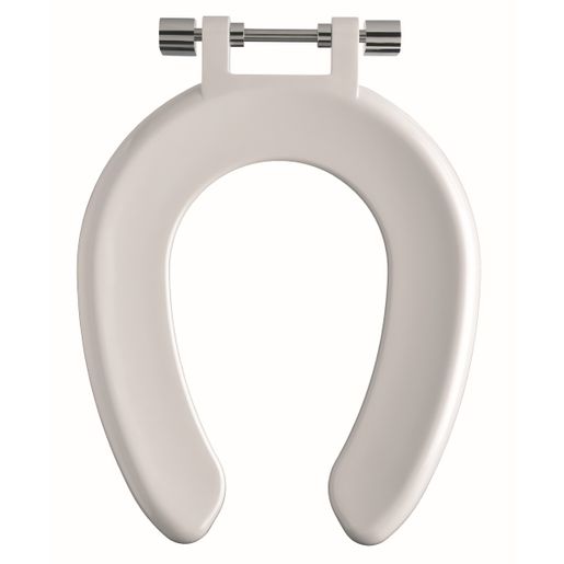 Twyford Open Toilet Seat Front Ring Top Fix Stainless Steel SA1304WH | Compare The Build