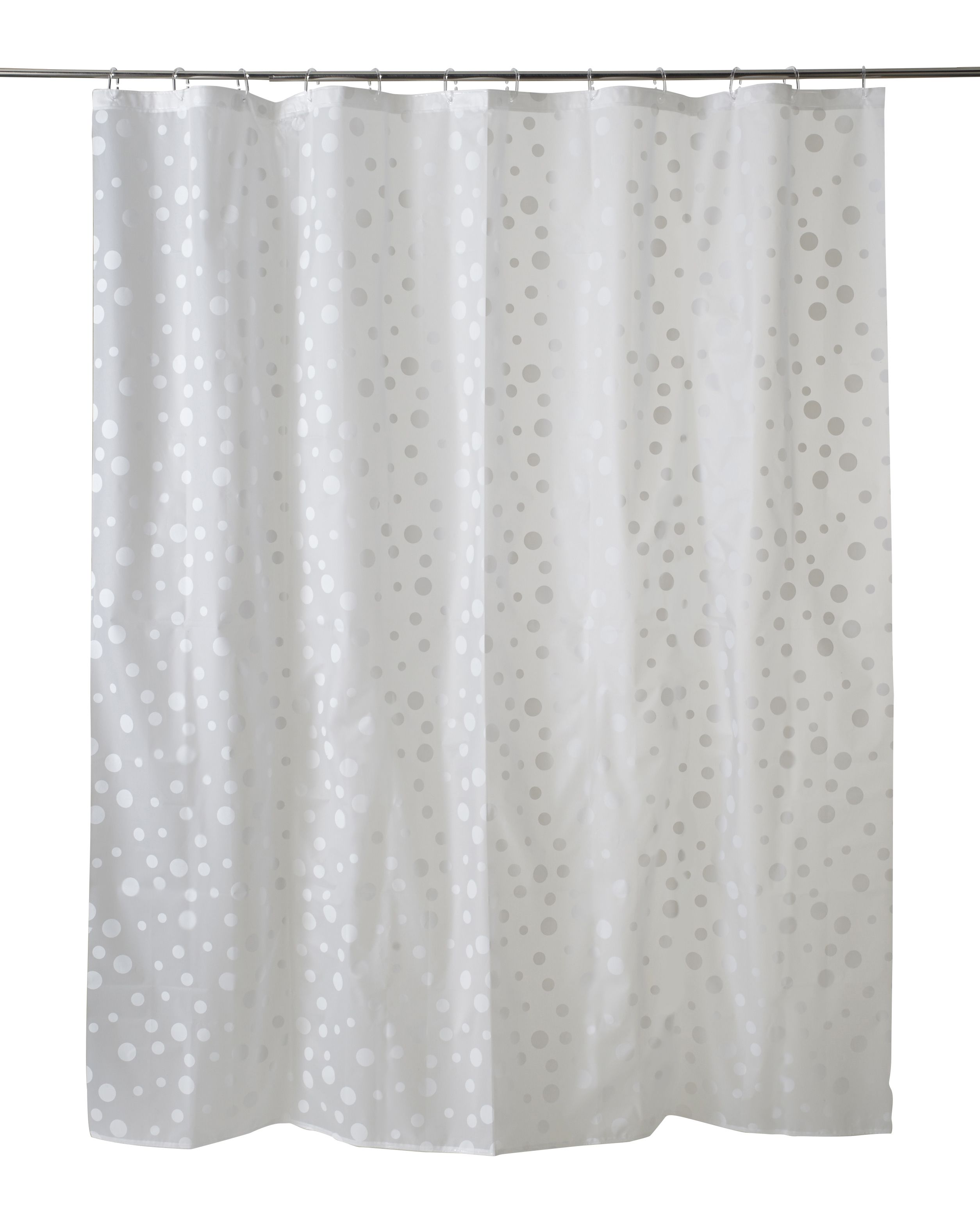 GoodHome Hiuchi Transparent & Silver Polka Dot Shower Curtain (L)2000mm Price Comparisons | Compare The Build