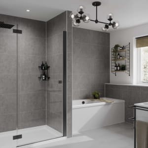 Multipanel Hydrolock Grey Mineral Tile Effect Shower Panel - 2400 x 598 x 11mm Price Comparisons | Compare The Build