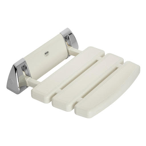 Mira Folding Shower Seat - White & Chrome 2.1536.129 Price Comparisons | Compare The Build